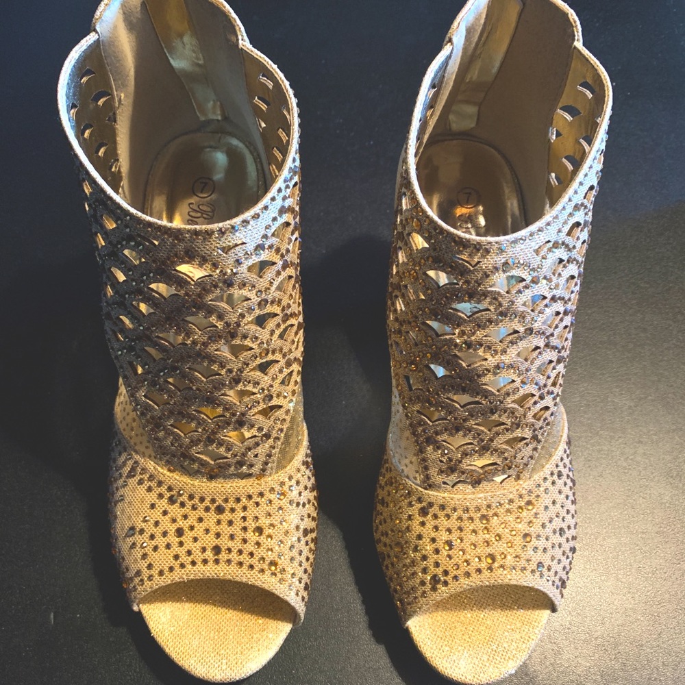 Jewel Studded High Heel Sandals